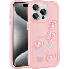 Apple iPhone 15 Pro Max Kılıf Kabartma Figürlü Parlak Zore Toys Silikon Kapak