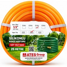 Ateş Kırılmayan ve Güneşten Etkilenmeyen Silikonlu Bahçe Hortumu 1/2" (12,7 Mm) – 25 Metre
