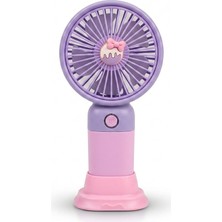 İyi Kalite USB Şarj Edilebilir Taşınabilir Mini Fan Standlı Sessiz Motorlu Masaüstü El Vantilatörü