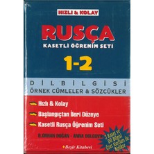 Beşir Kitabevi Hızlı ve Kolay Rusça Kasetli Öğrenim Seti 1-2 Dilbilgisi -Örnek Cümleler ve Sözcükler
