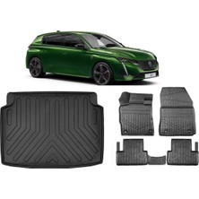 Ko Kaliteoto Peugeot 308 2023 Model 4d Bagaj Havuzu+Paspas Seti Rice Serisi