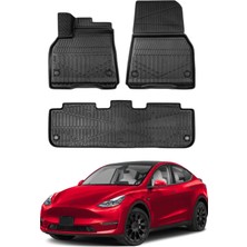 Ko Kaliteoto Tesla Model Y 2024 Uyumlu Model Araca Özel Siyah Paspas Takım