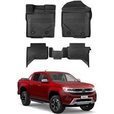 Ko Kaliteoto Volkswagen Amarok 2023-2024-2025 Uyumlu Model Araca Özel Siyah Paspas Takım