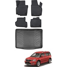 Ko Kaliteoto Skoda Yeti 2012 Model 4d Bagaj Havuzu+Paspas Seti Prox Serisi