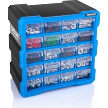Super-Bag ASR-6006 Monoblok 20 Çekmeceli Organizer Seti Taşınabilir Özellikli Atölye ve Ev Kullanımı