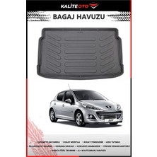 Ko Kaliteoto Peugeot 207 2006-2014 4d Bagaj Havuzu Araca Özel Birebir Uyumlu Kokusuz