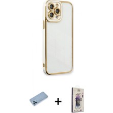 Pileli Store Pilelistore™ iPhone 13 Pro Max Kılıf Çekirdek Klasik Serisi - Siyah Bilvis 3D Cam Ekran Koruyucu + Shine Kamera Lens Koruma Cam - Mı