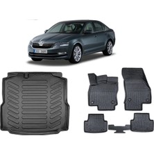 Ko Kaliteoto Skoda Octavia 2019 Model 4d Bagaj Havuzu+Paspas Seti Rice Serisi