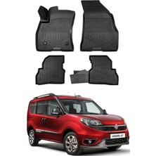 Ko Kaliteoto Fiat Doblo 2016-2017-2018-2019-2020-2021-2022 Uyumlu Model Araca Özel Siyah Paspas Takım
