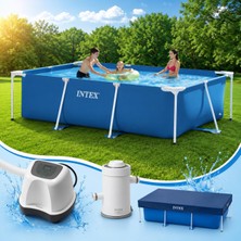 Intex 3x2 mt Prefabrik Havuz Premium Set Filtre + Örtü + Tuz Jeneratörü