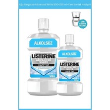 Listerine Ağız Gargarası Advanced White 500+250 Ml+Cam Bardak Hediyeli
