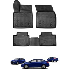 Ko Kaliteoto Ford Focus 3 Sedan 2011 Uyumlu Model Araca Özel Siyah Paspas Takım