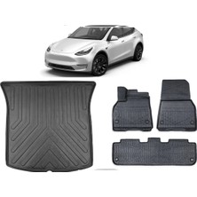 Ko Kaliteoto Tesla Model Y 2021 Model 4d Bagaj Havuzu+Paspas Seti Rice Serisi