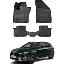 Ko Kaliteoto Fiat Egea Cross 2023 Uyumlu Model Araca Özel Siyah Paspas Takım