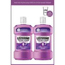 Listerine Total Care Diş Koruması 1000 ml X2+Cam Bardak Hediyeli