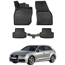 Ko Kaliteoto Audi A3 Hatchback 2019 Uyumlu Model Araca Özel Siyah Paspas Takım