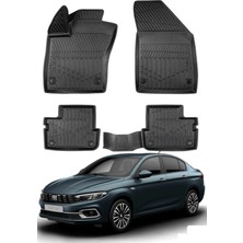 Ko Kaliteoto Fiat Egea Sedan 2019 Uyumlu Model Araca Özel Siyah Paspas Takım