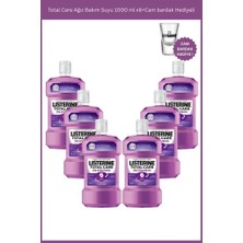 Listerine Total Care Ağız Bakım Suyu 1000 ml X6+Cam Bardak Hediyeli