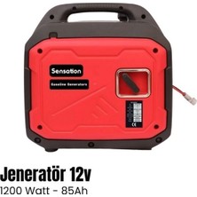 Sensation Sessiz 4 Zamanlı Benzinli Jeneratör 12V 1200W 85A