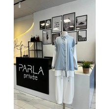 Sentez Paçası Kapsüllü Şalvar Pantolon