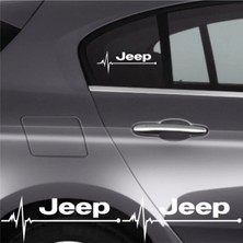 Jeep Cj Için Uyumlu Aksesuar Oto Ritim Sticker 2 Adet 20*9 cm