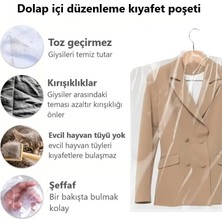 Jokey Ambalaj Gardırop Içi Askılık Yuvalı 50x70cm Kuru Temizleme - Dolap Içi Şeffaf Saklama Naylonu (10ADET)