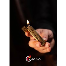 Caka Lighter Petra Titan Gold Benzinli Çakmak - CKL-068