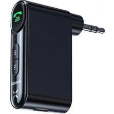 Baseus Wireless Bluetooth Araç Kiti, 3.5 mm Aux, Uzun Pil Ömrü ve Eller Serbest Kullanım İçin Siyah