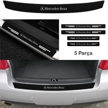 Mercedes 300 Bağaj ve Kapı Eşiği Karbon Sticker (Set)