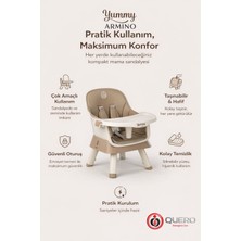 Quero Yummy Armino 4in1 Yükseltici Mama Sandalyesi 4 Özellik Sandalye Üstü Fonksiyonlu Mama Sandalyesi