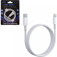 EstoreBox Weko WK-29907 Beyaz 1 Metre Type-C To Lightning Şarj - Data Aktarım Kablosu