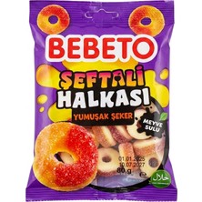 Bebeto Şeftali Halka Yumuşak Şeker Jelibon 80 G  3 Adet
