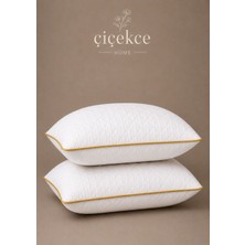 ÇİÇEKCE HOME Yastık Kapitone Lüx Biye Detaylı 900 Gram 2 Adet