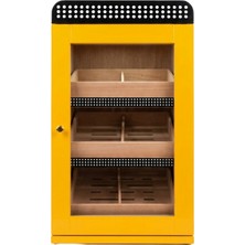 Cohiba Sarı Nokta Desenli Sedir Humidor Puro Kutusu