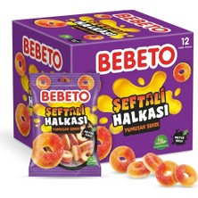 Bebeto Şeftali Halka Yumuşak Şeker Jelibon 80 G  12 Adet