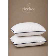 ÇİÇEKCE HOME Yastık Kapitone Lüx Biye Detaylı 900 Gram 2 Adet