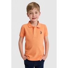 U.S. Polo Assn. Erkek Çocuk Turuncu Polo Yaka Basic Tişört 50325608-VR051