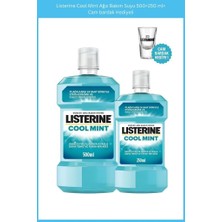 Listerine Cool Mint Ağız Bakım Suyu 500+250 Ml+Cam Bardak Hediyeli