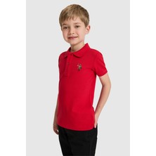 U.s. Polo Assn. Erkek Çocuk Kırmızı Tişört Basic 50325608-VR030