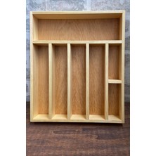 Ayfiwood 30X35 cm Ahşap Kaşıklık Çekmece Içi Yemek Takımı ve Servis Gereçleri Düzenleyici Organizer