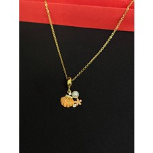 Melisa Takı & Aksesuar 316L Çelik Gold Renk Charm Kolye