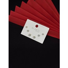 Melisa Takı & Aksesuar 316L Çelik Jewelry Gold Renk 6lı Set Küpe