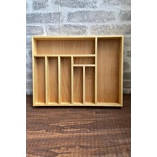 Ayfiwood 45X35 cm Ahşap Kaşıklık Çekmece Içi Yemek Takımı ve Servis Gereçleri Düzenleyici Organizer