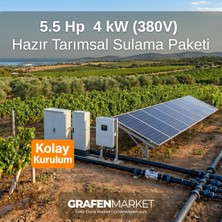 Grafen Market 5,5 Hp 4 Kw Tarımsal Sulama Sistemi 380W | Kolay Kurulum