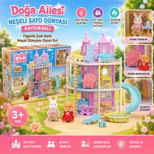 Trust Store Doğa Ailesi Neşeli Şato Dünyası Kaydıraklı Figürlü Çok Katlı Hayal Dünyası Oyun Evi