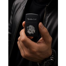 Marsilyan Kişiye Özel Aslan Temalı Metal Benzinli Çakmak | Erkeklere Özel Premium Hediye |  Dolu Gönderim