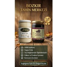 Hakbur Bozkır Yöresel Bozkır Tahin Merkezi Doğal Beyaz Tahin 600GR- Keçiboynuzu Köy Pekmezi 800GR (Katkısız&vegan)