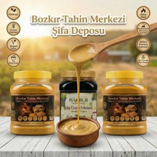 Hakbur Bozkır Yöresel Bozkır Tahin Merkezi Ata Tohum Altın Susam Tahin 930 GR(2adet)& Köy Üzüm Pekmezi 950GR(vegan&katkısız)