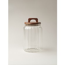 Minihol Tulip Akasya Kapaklı Cam Kavanoz (1600 Ml)
