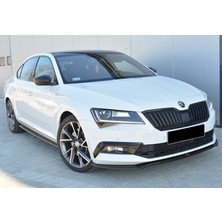 Tuning Vadisi Superb Ön Lip Mk3 V2 Model Parlak Siyah / 2015-2018 Arası